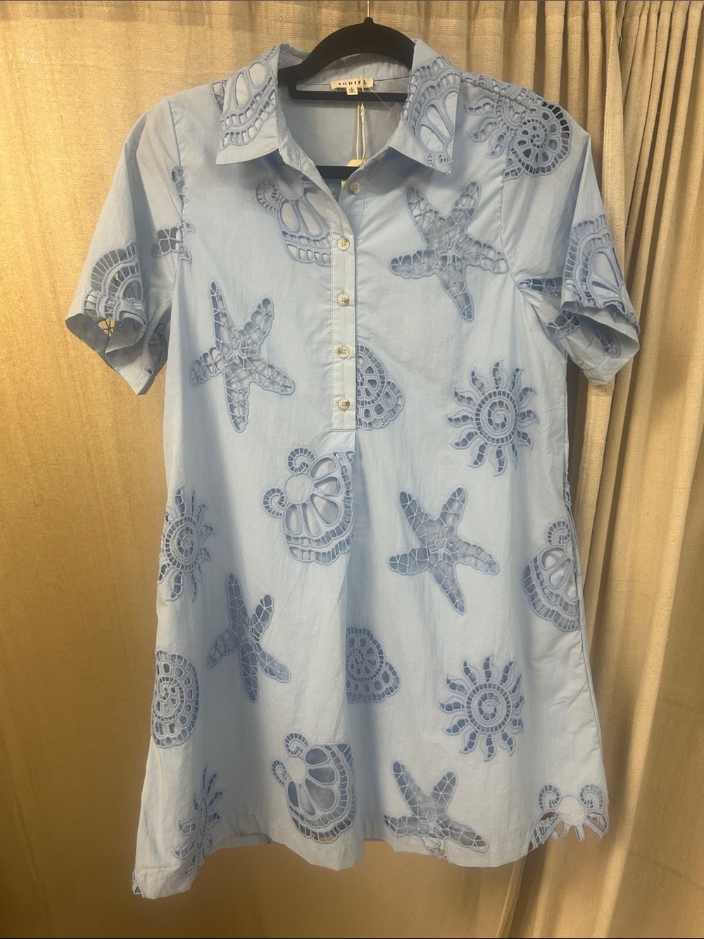 Light Blue Eyelet Seashell Dress